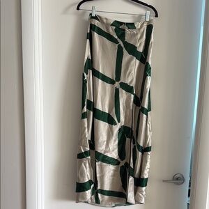 Figue NWT 6 Green and Cream Skirt